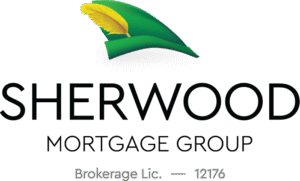 Sherwood Mortgage Group logo with green leaf icon and brokerage licence number 12176